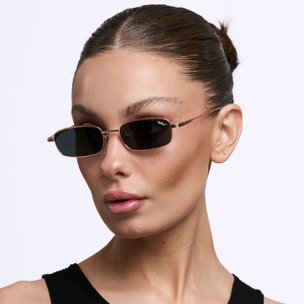 ÓCULOS DE SOL Bari - Ouro - Lente Cinza