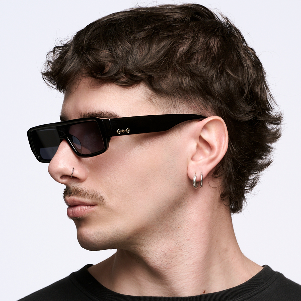 ÓCULOS DE SOL Beijing - Preto Brilhante - Lente Cinza