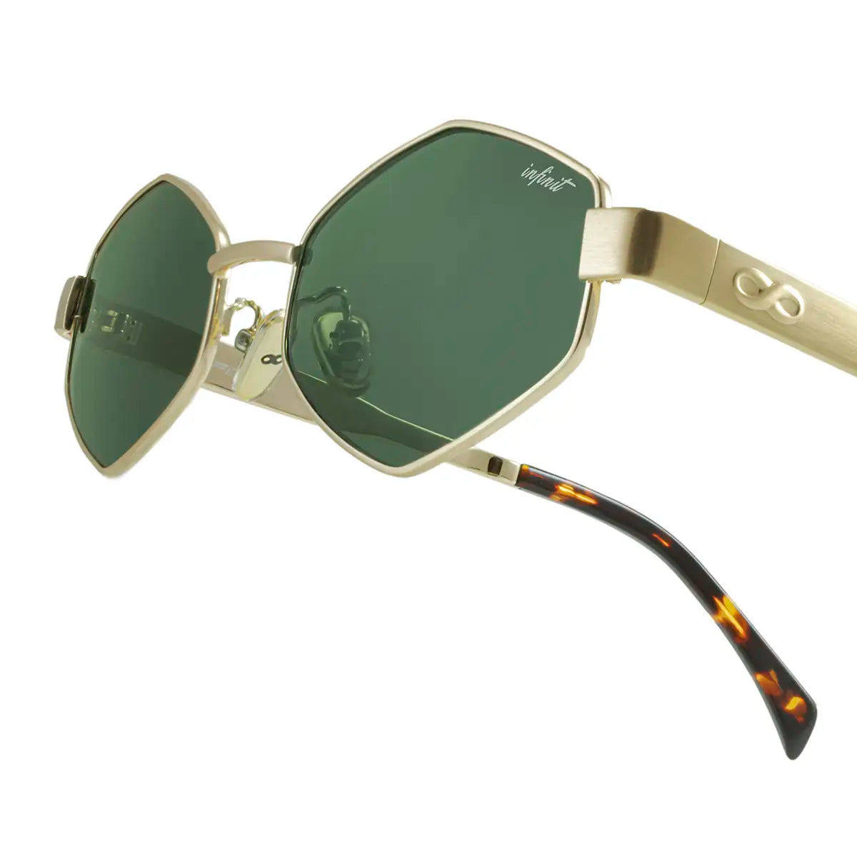 Óculos de sol Belice - Ouro - Lente Verde