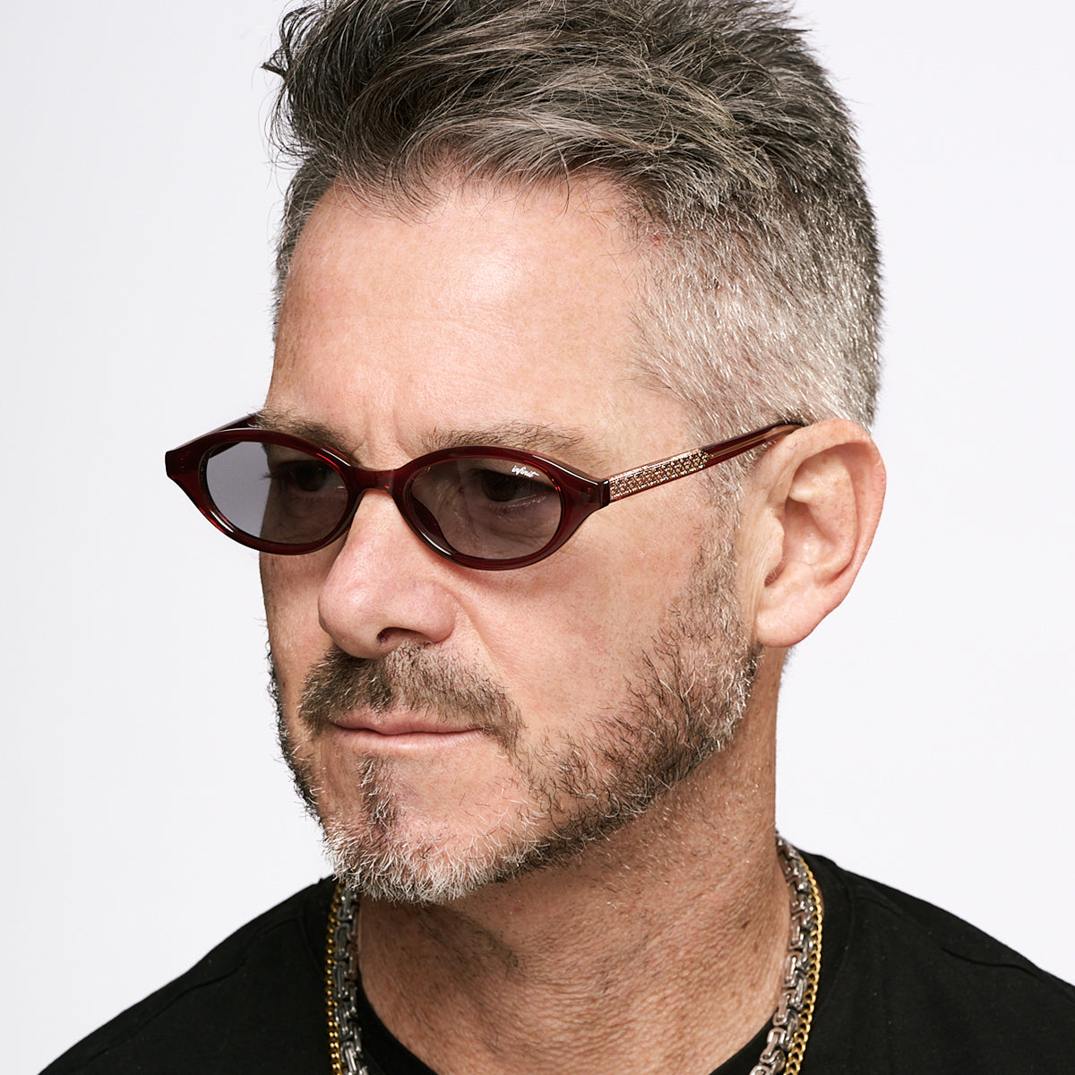 ÓCULOS DE SOL Brigitte - Borgonha - Lente Cinza Claro