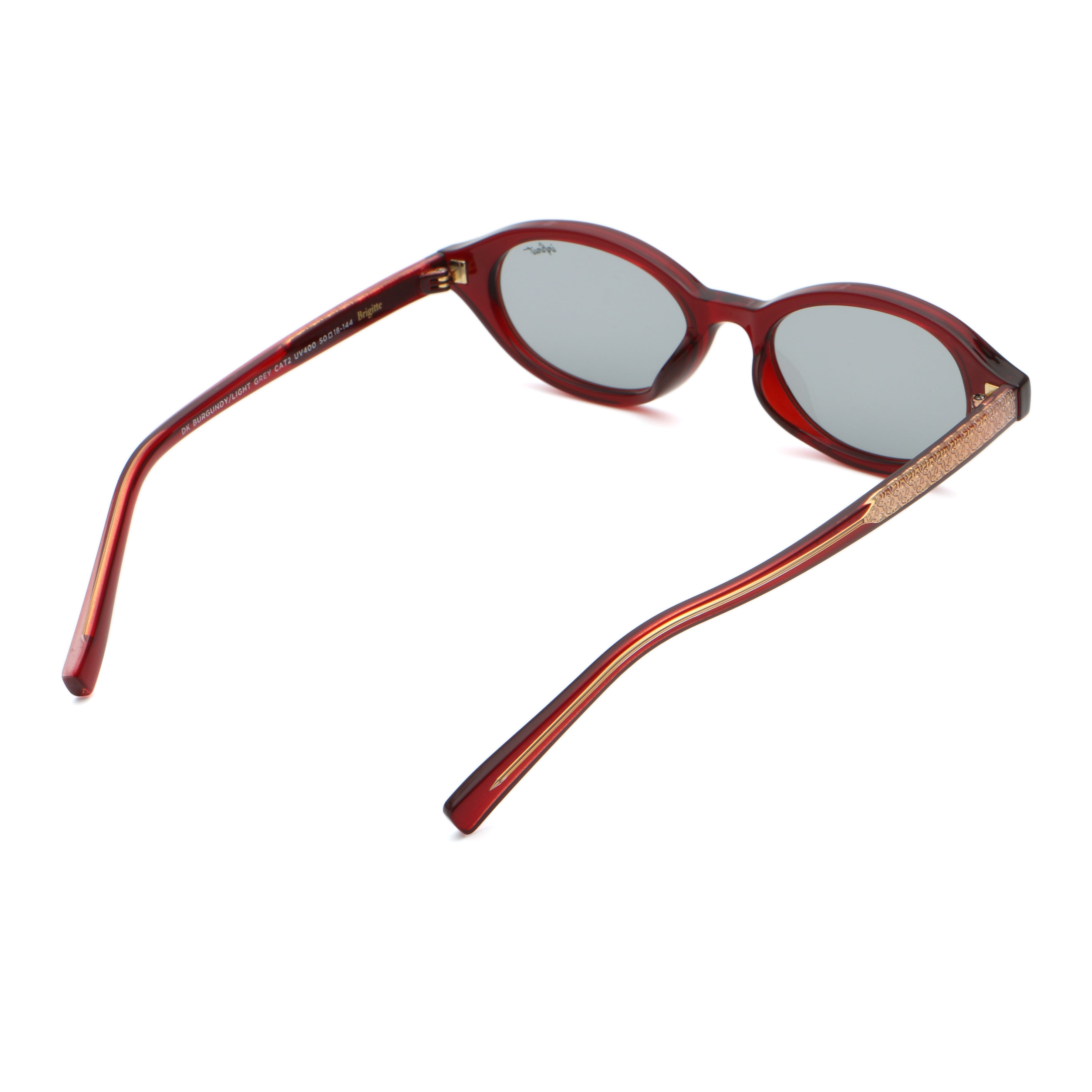 ÓCULOS DE SOL Brigitte - Borgonha - Lente Cinza Claro