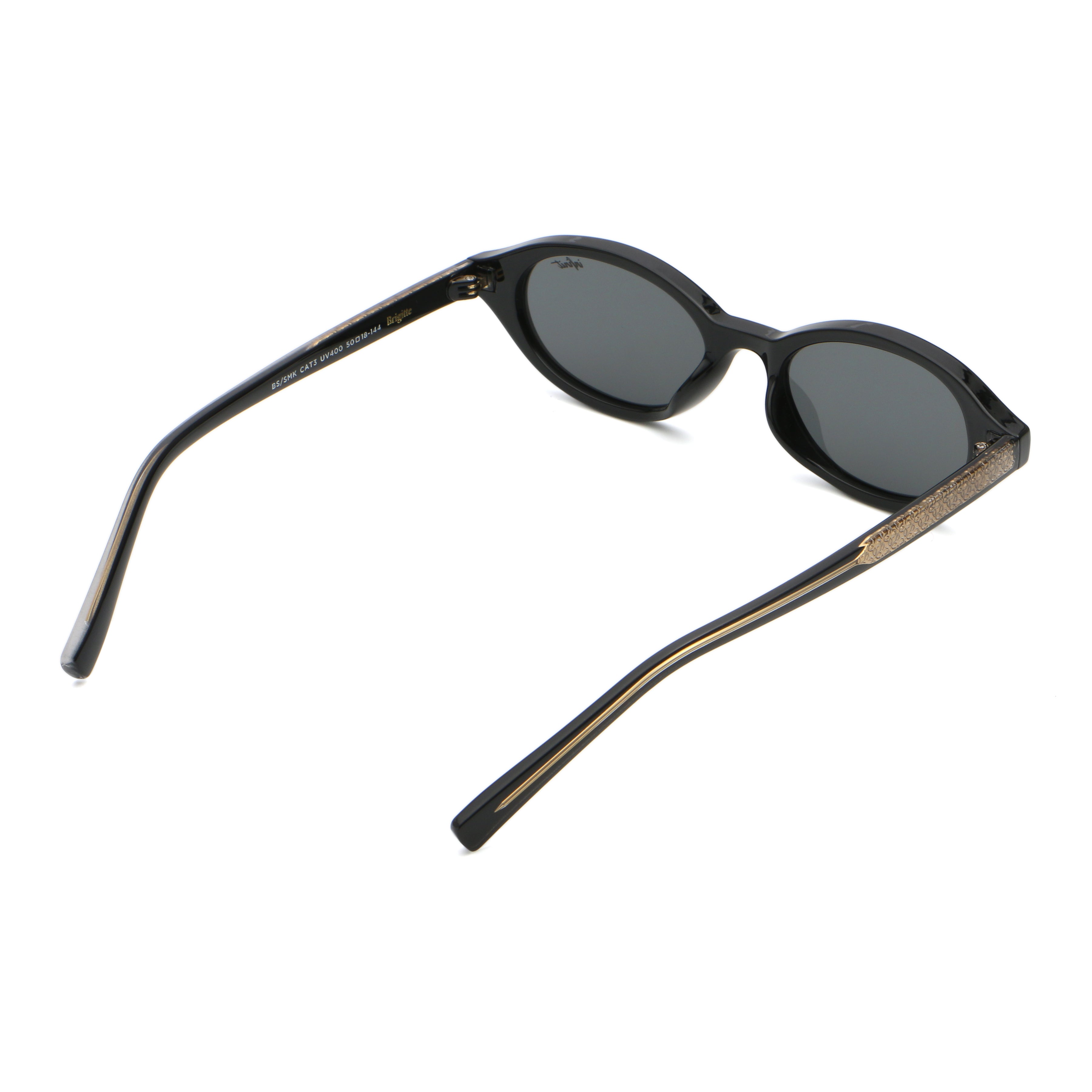ÓCULOS DE SOL Brigitte - Preto Brilhante - Lente Cinza