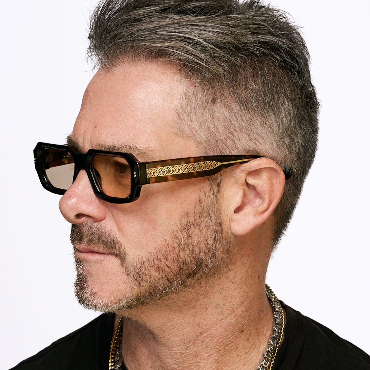 ÓCULOS DE SOL Bronx - Preto Brilhante Havana - Lente Torrada