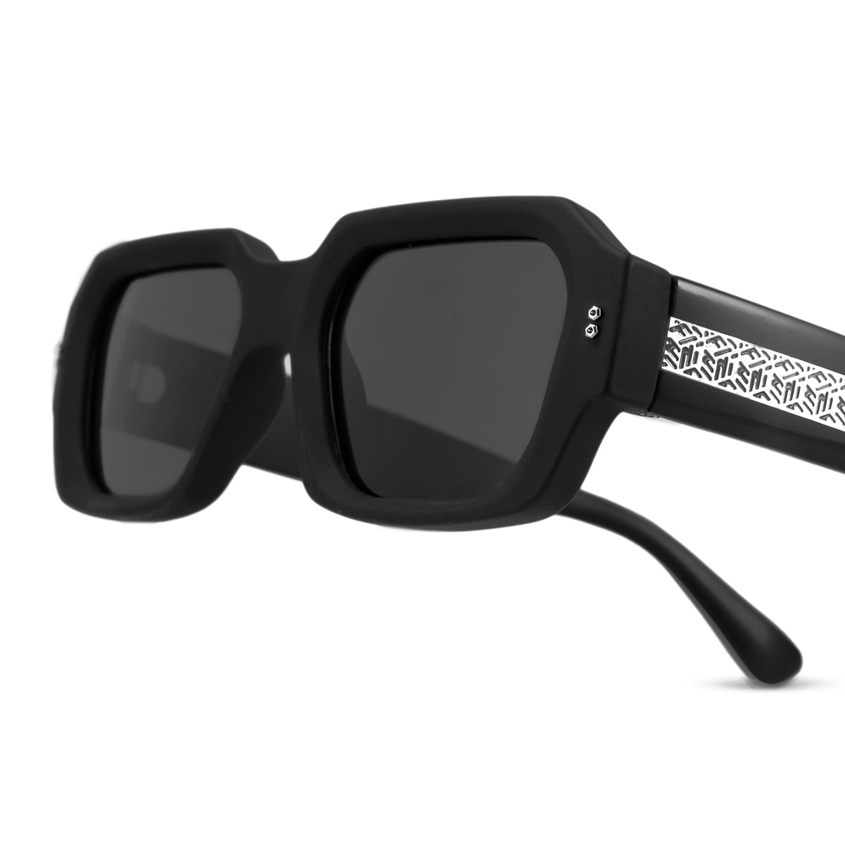 Óculos de sol Bronx - Preto Fosco - Lente Polarizada Cinza