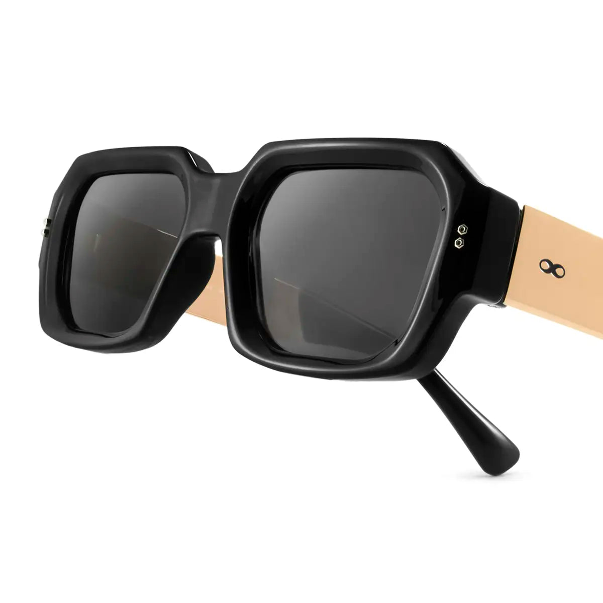 ÓCULOS DE SOL Bronx - Preto Brilhante Metal - Lente Cinza