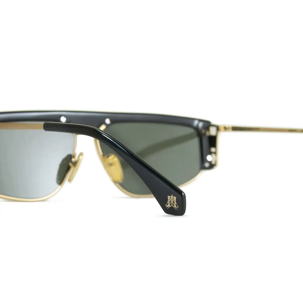 Óculos de sol Brooklyn - Luxury Series - Preto Brilhante - Lente Verde