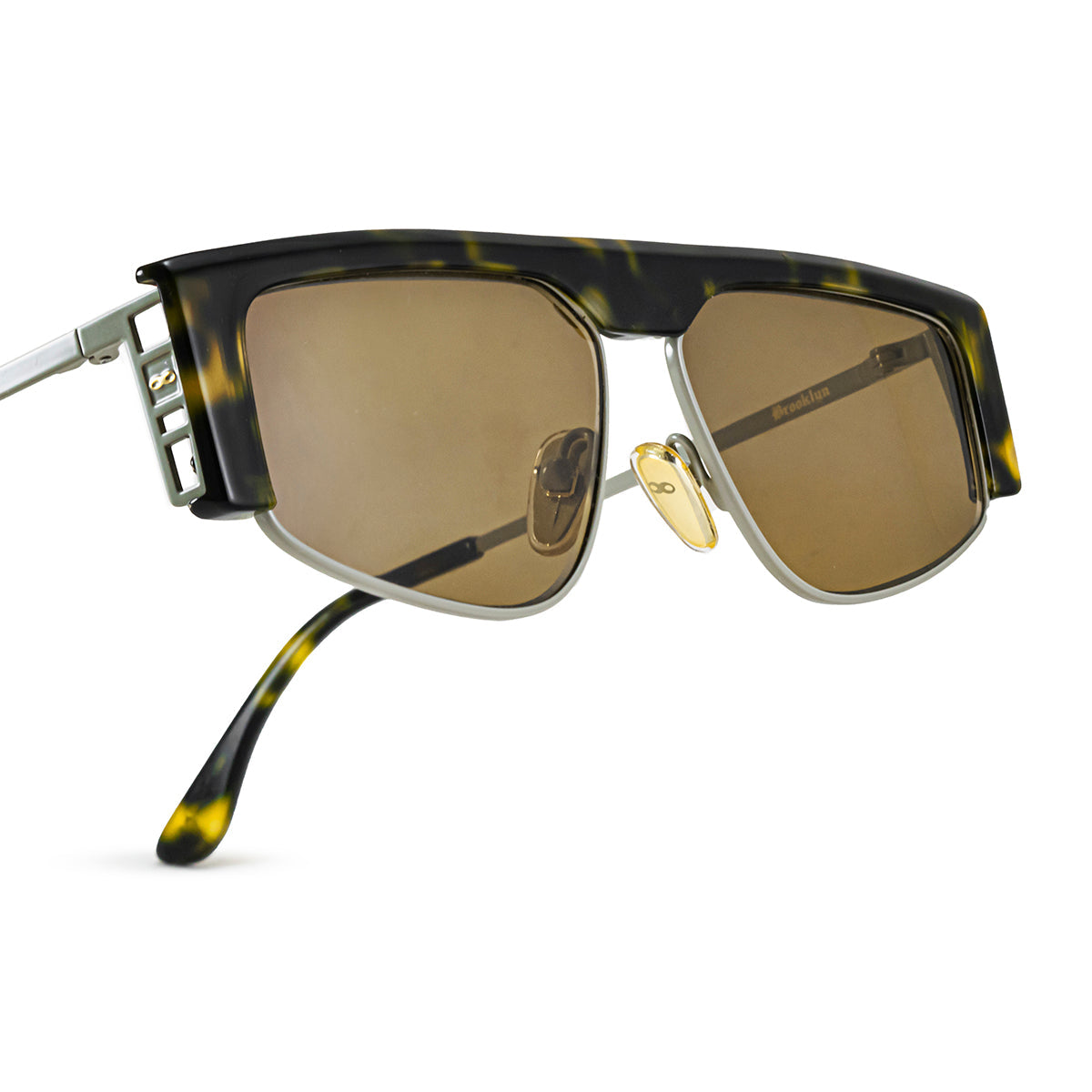 Óculos de sol Brooklyn - Luxury Series - Demi Verde - Lente Marrom