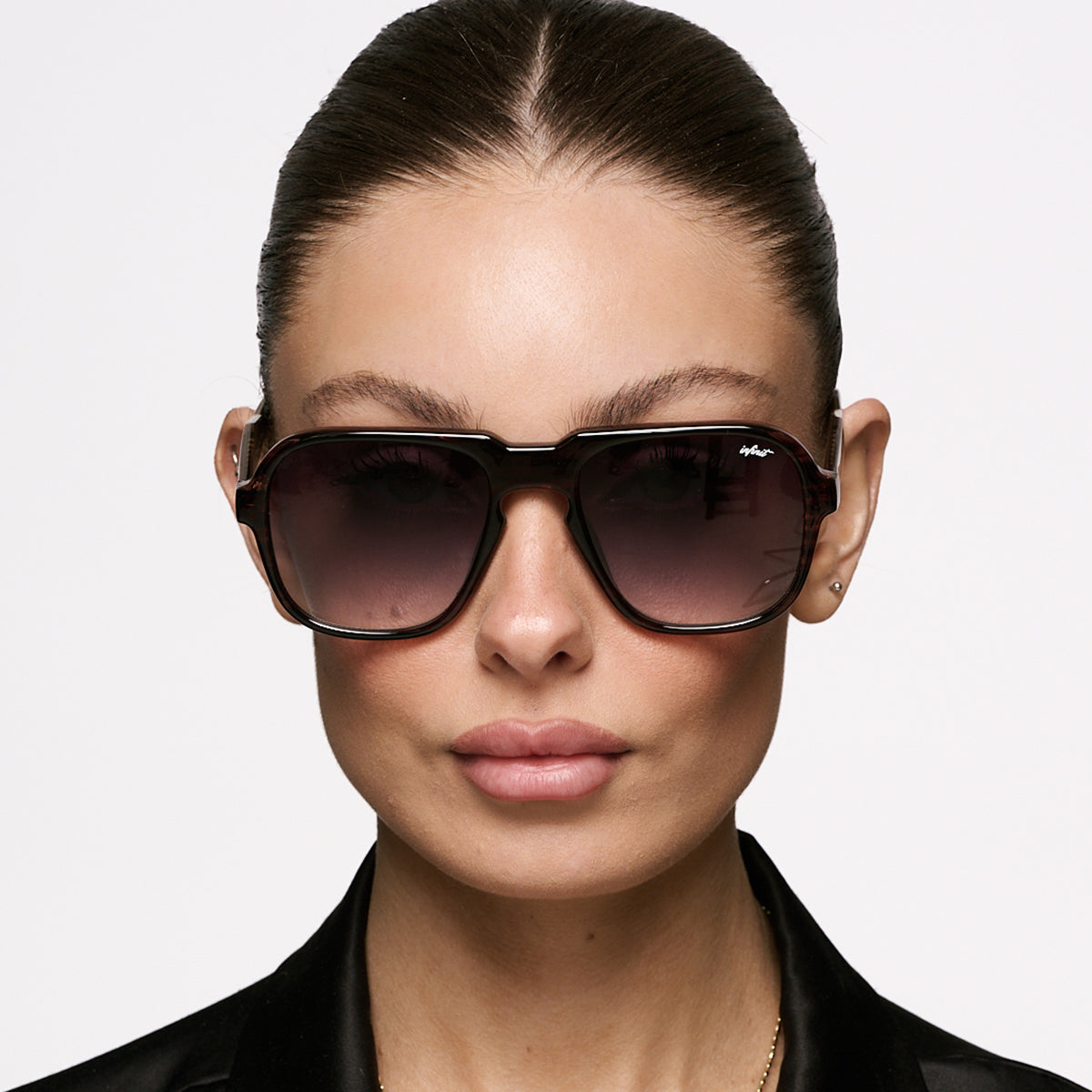 ÓCULOS DE SOL Burdeos - Havana Wood - Lente Cinza Degradada