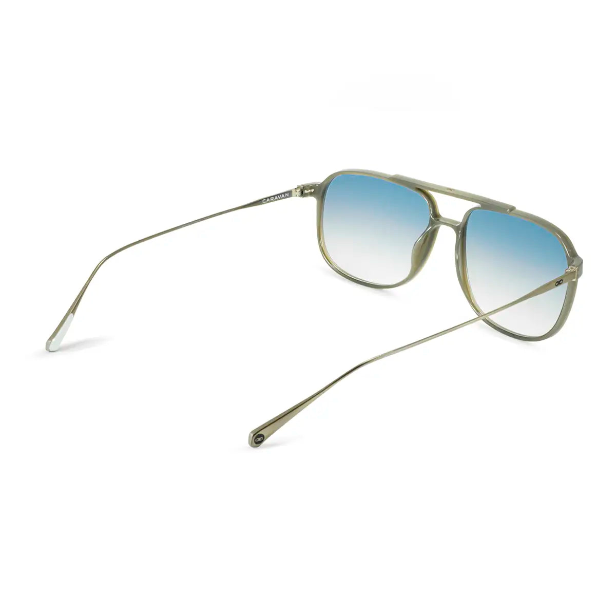 ÓCULOS DE SOL Caravan - Marrom Leitoso - Lente Azul Degradada