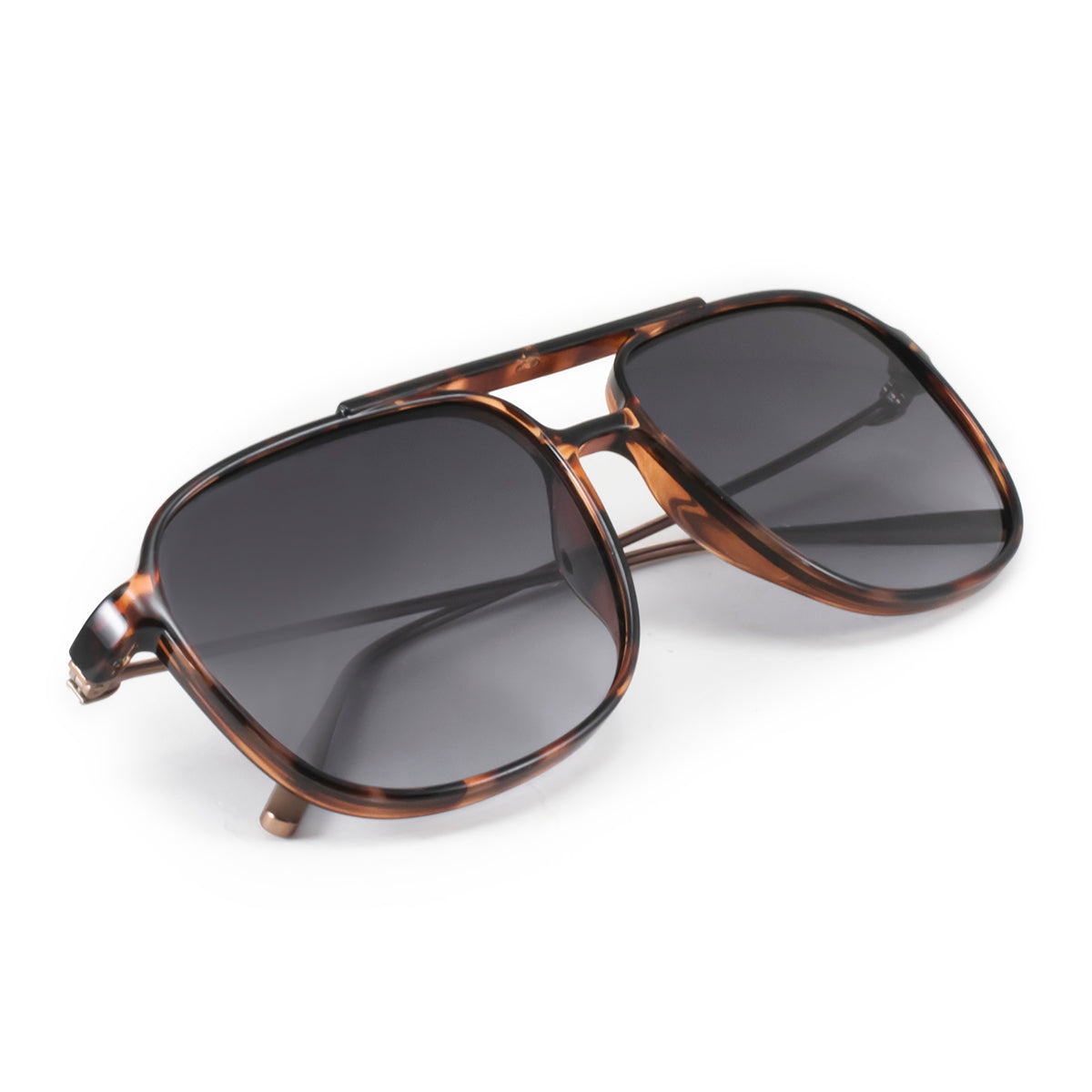 Óculos de sol Caravan - Metal Tortoise - Lente Gradiente Cinza