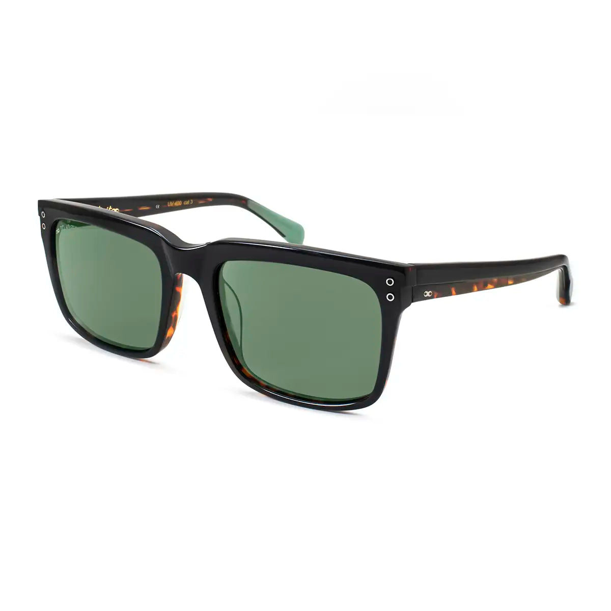 ÓCULOS DE SOL CHAAC - Preto Brilhante Demi - Lente Verde Polarizado