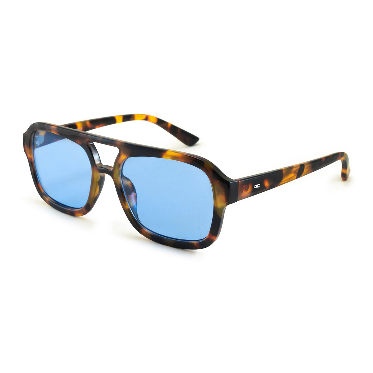 Óculos de sol Corsa - Demi Marrom - Lente Retro Azul
