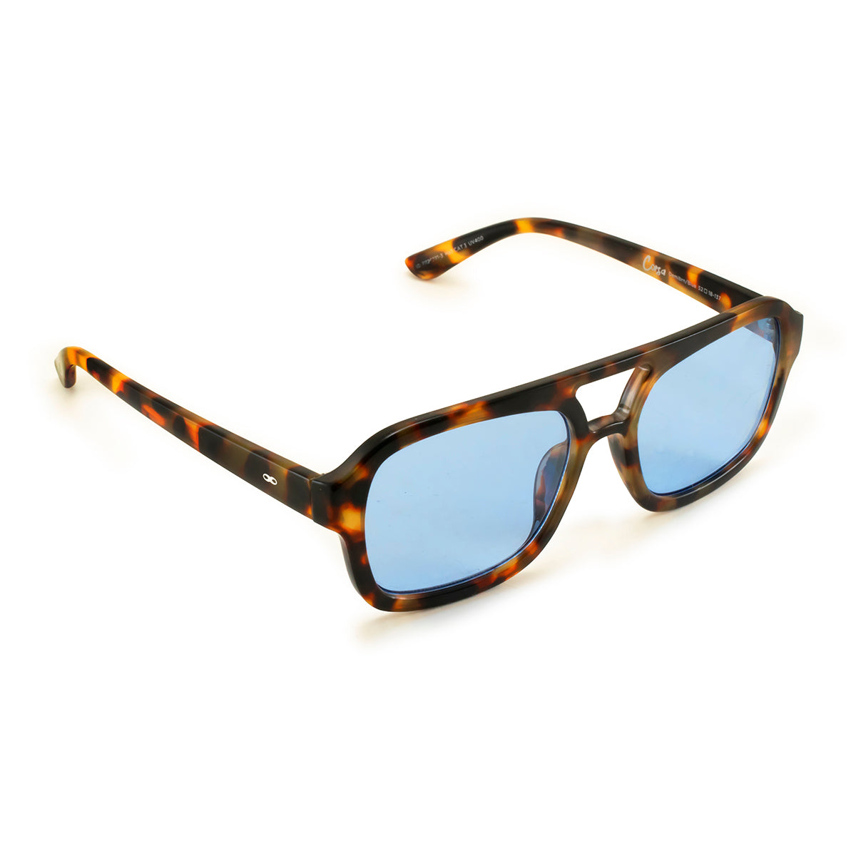 Óculos de sol Corsa - Demi Marrom - Lente Retro Azul