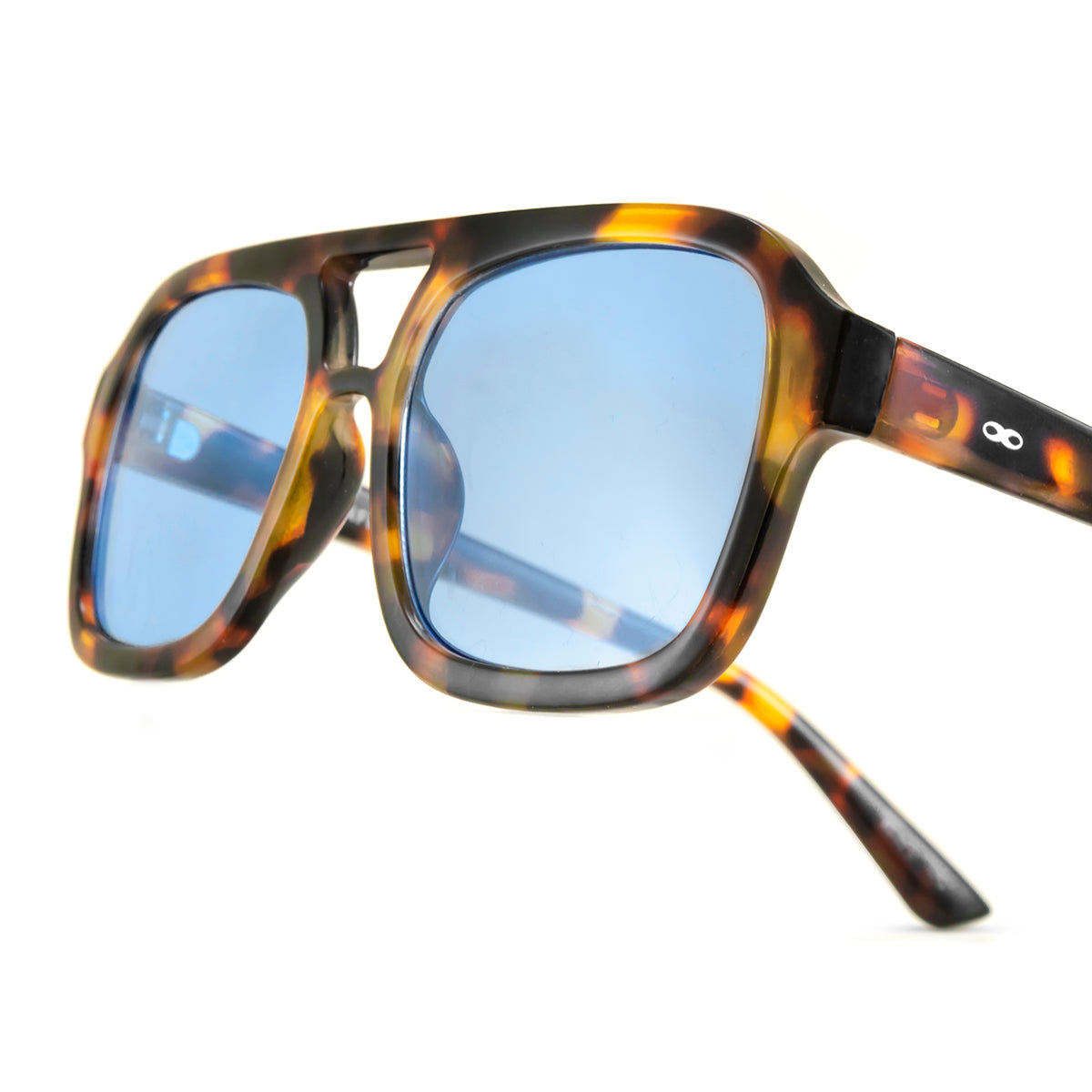 Óculos de sol Corsa - Demi Marrom - Lente Retro Azul