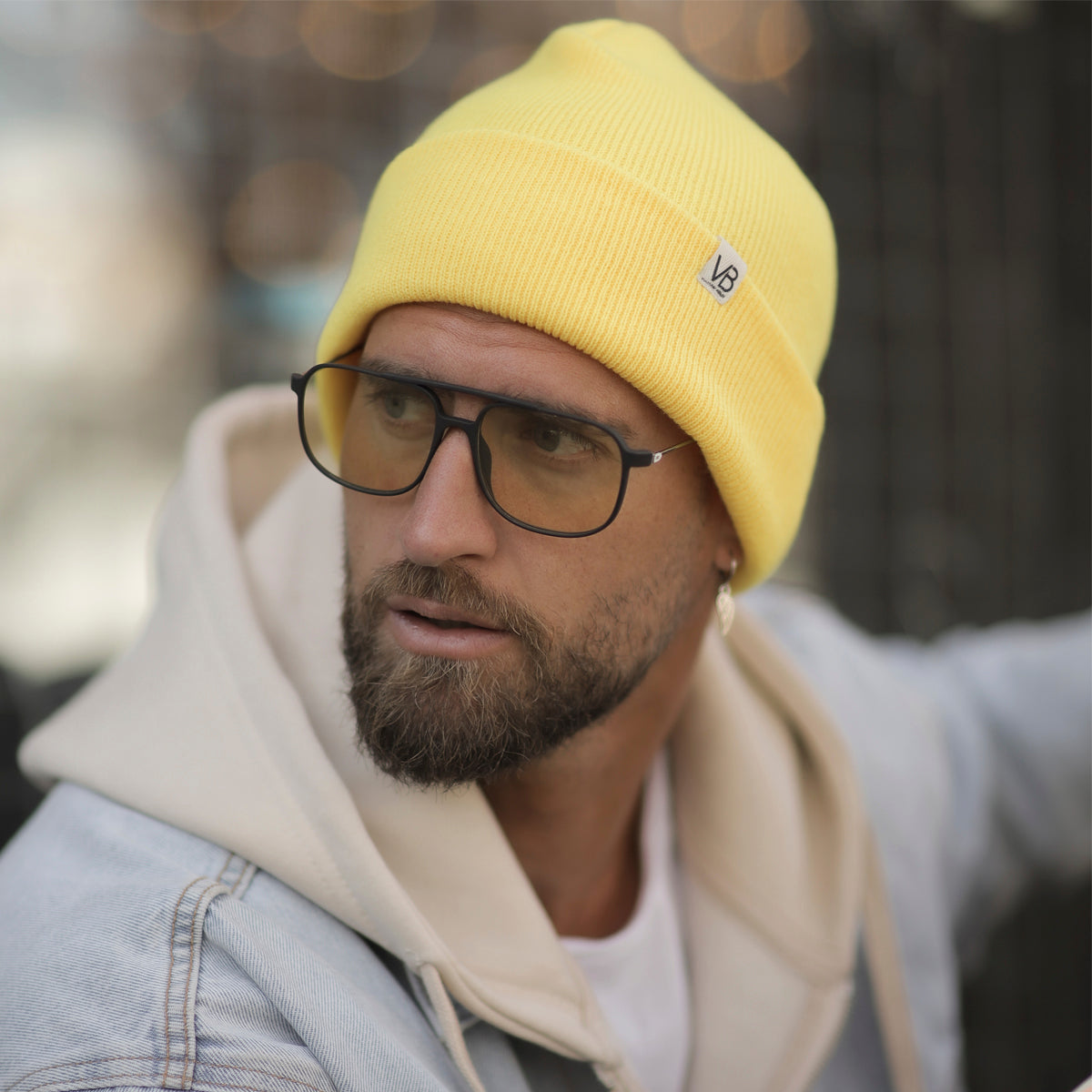 Óculos de sol Caravan - Metal Preto Fosco - Lente Amarela