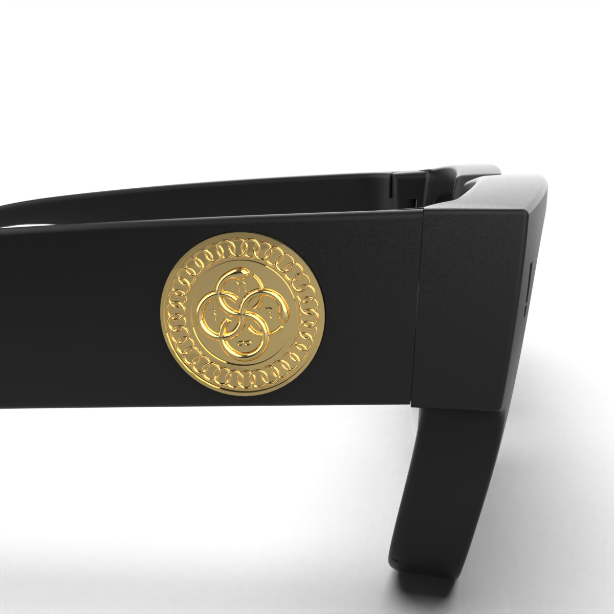 Óculos de sol Exclamation - Preto Fosco Uroboro - Lente Cinza Polarizado