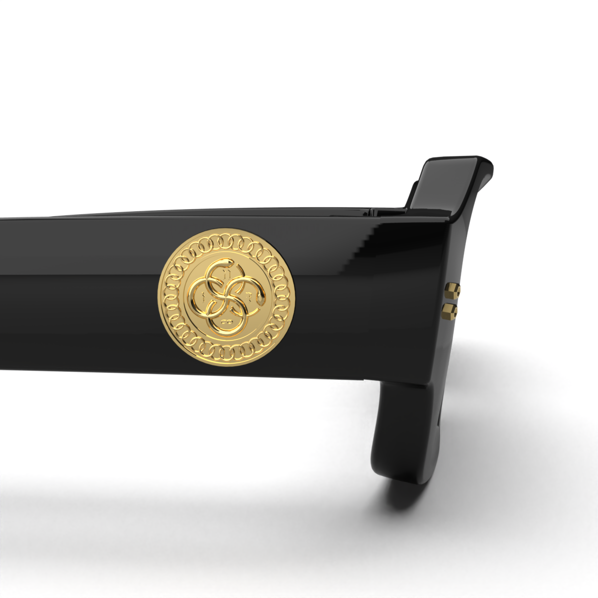 Óculos de sol Bronx Premium Series - Preto Brilhante Uroboro - Lente Cinza