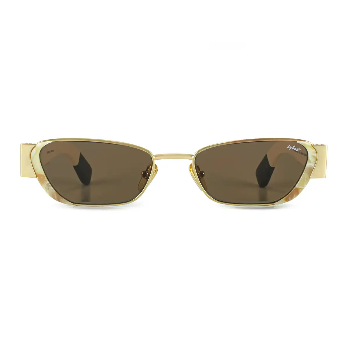Óculos de sol Diana - Ouro - Lente Marrom