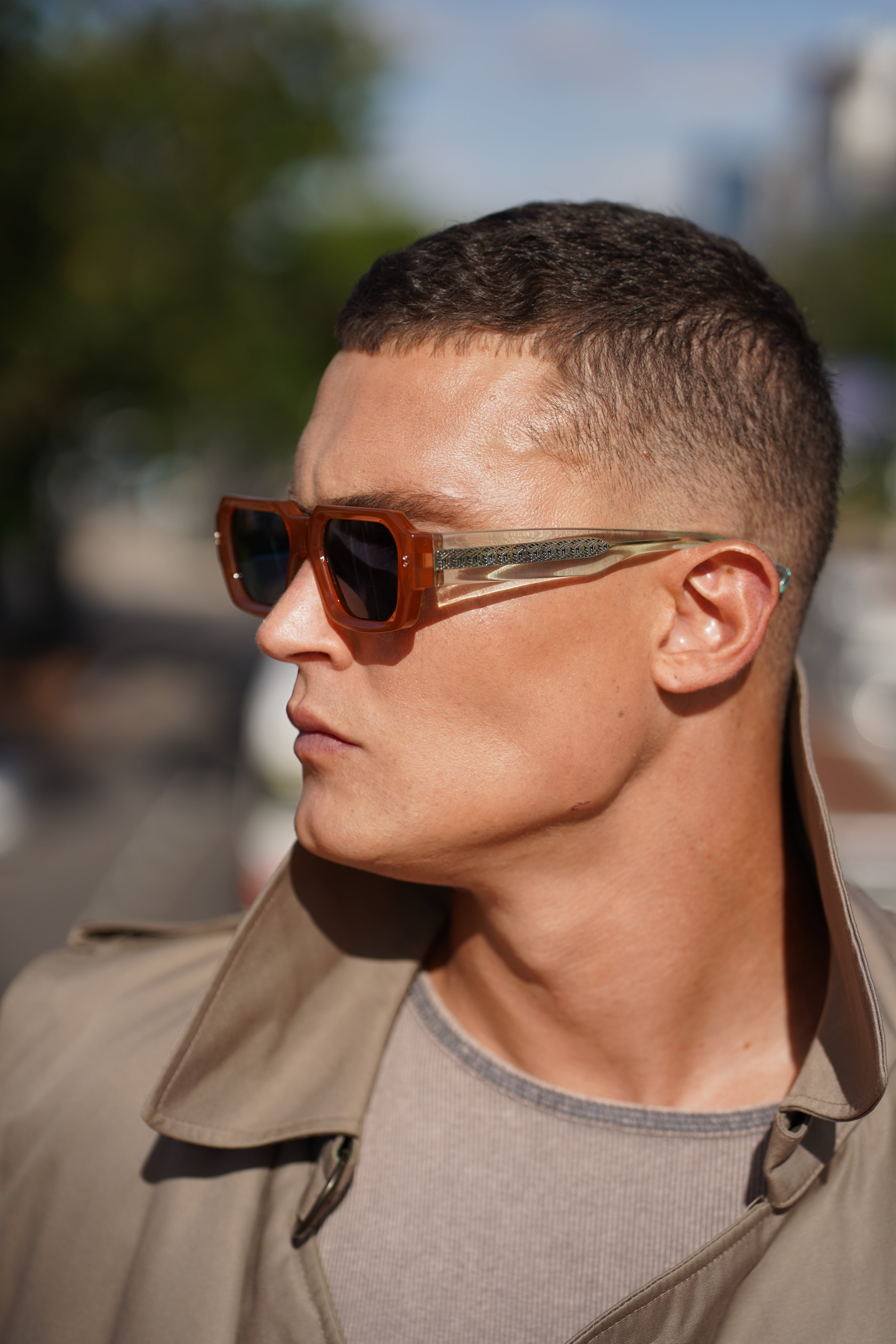 Óculos de sol Bronx - Dk Mel - Lente Azul