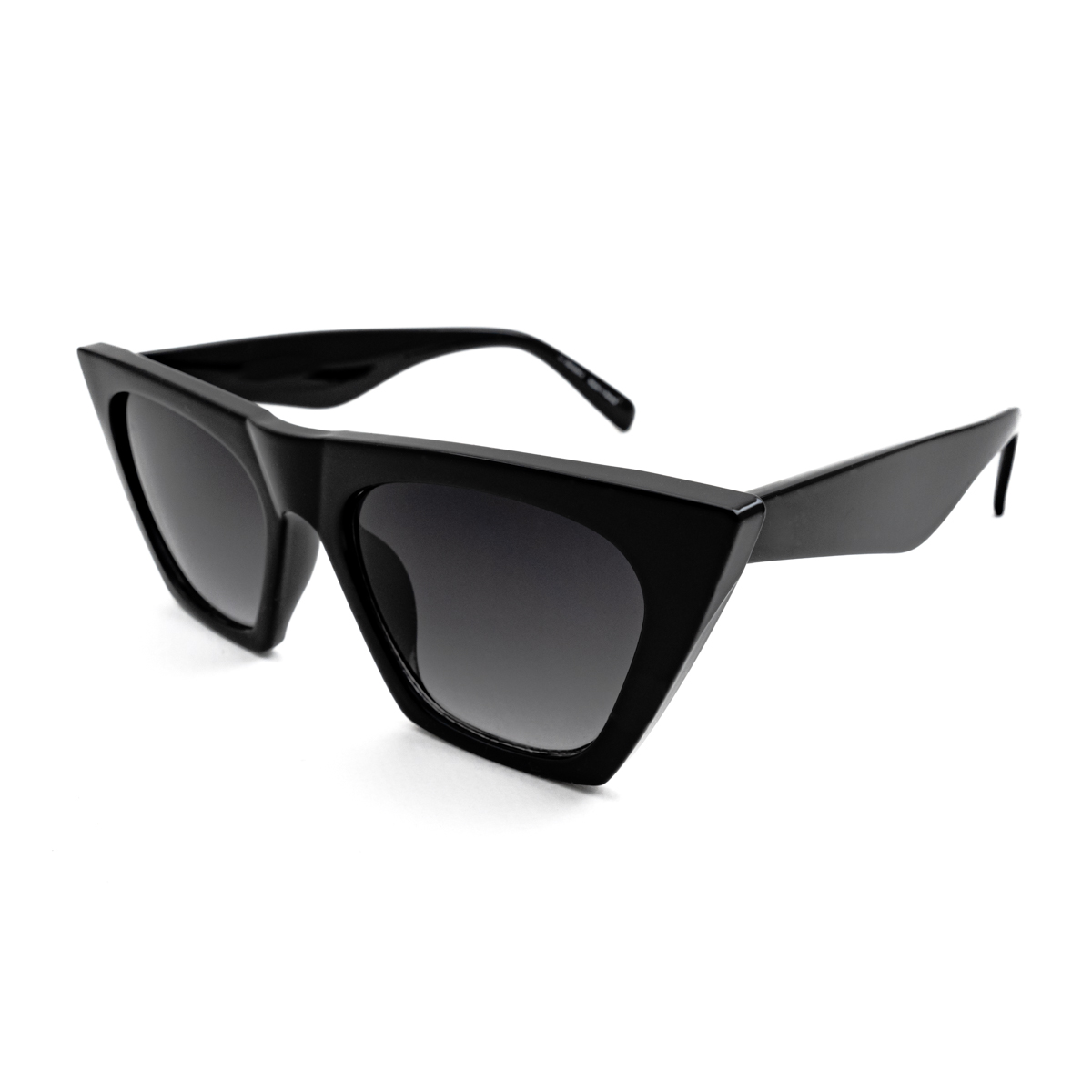 Óculos de sol Cancún - Preto Brilhante - Lente Gradiente Cinza