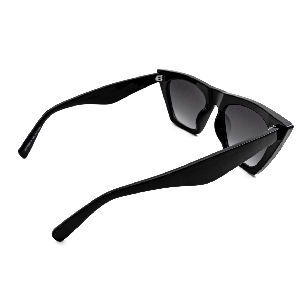 Óculos de sol Cancún - Preto Brilhante - Lente Gradiente Cinza