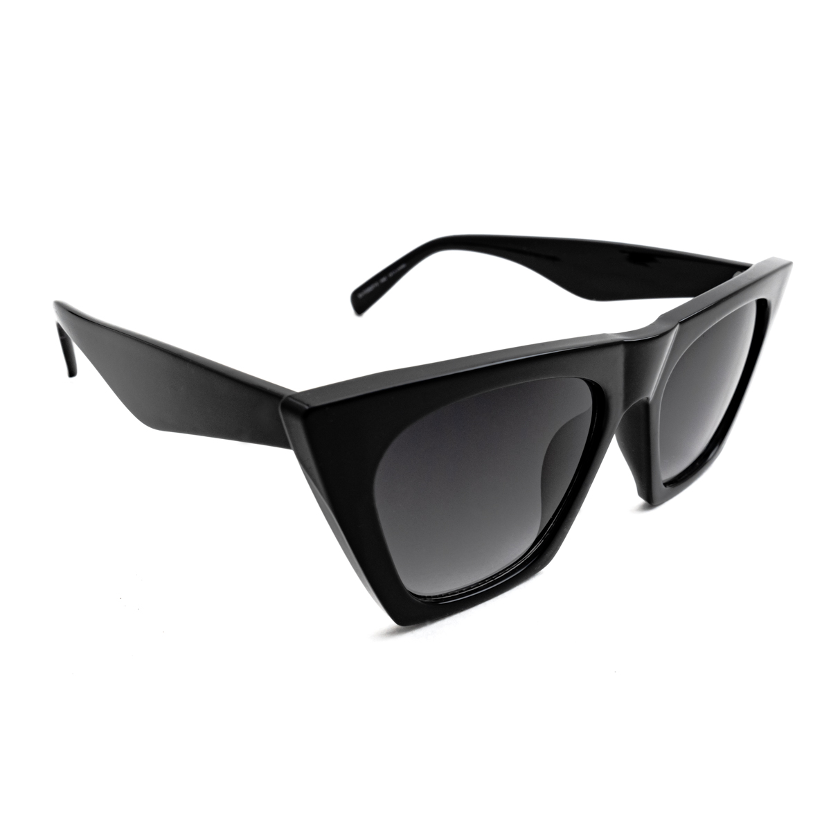 Óculos de sol Cancún - Preto Brilhante - Lente Gradiente Cinza