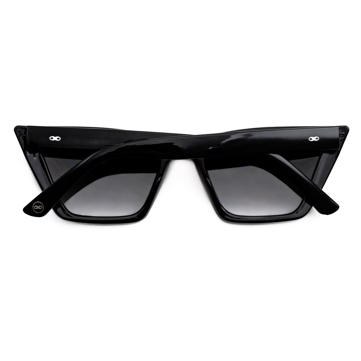 Óculos de sol Frida - Preto Brilhante - Lente Gradiente Cinza