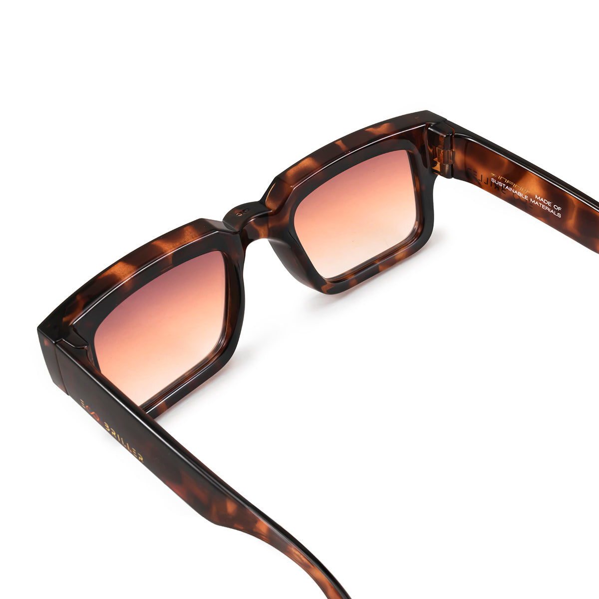 Óculos de sol Exclamation - Havana - Lente laranja ouro eco sustentável