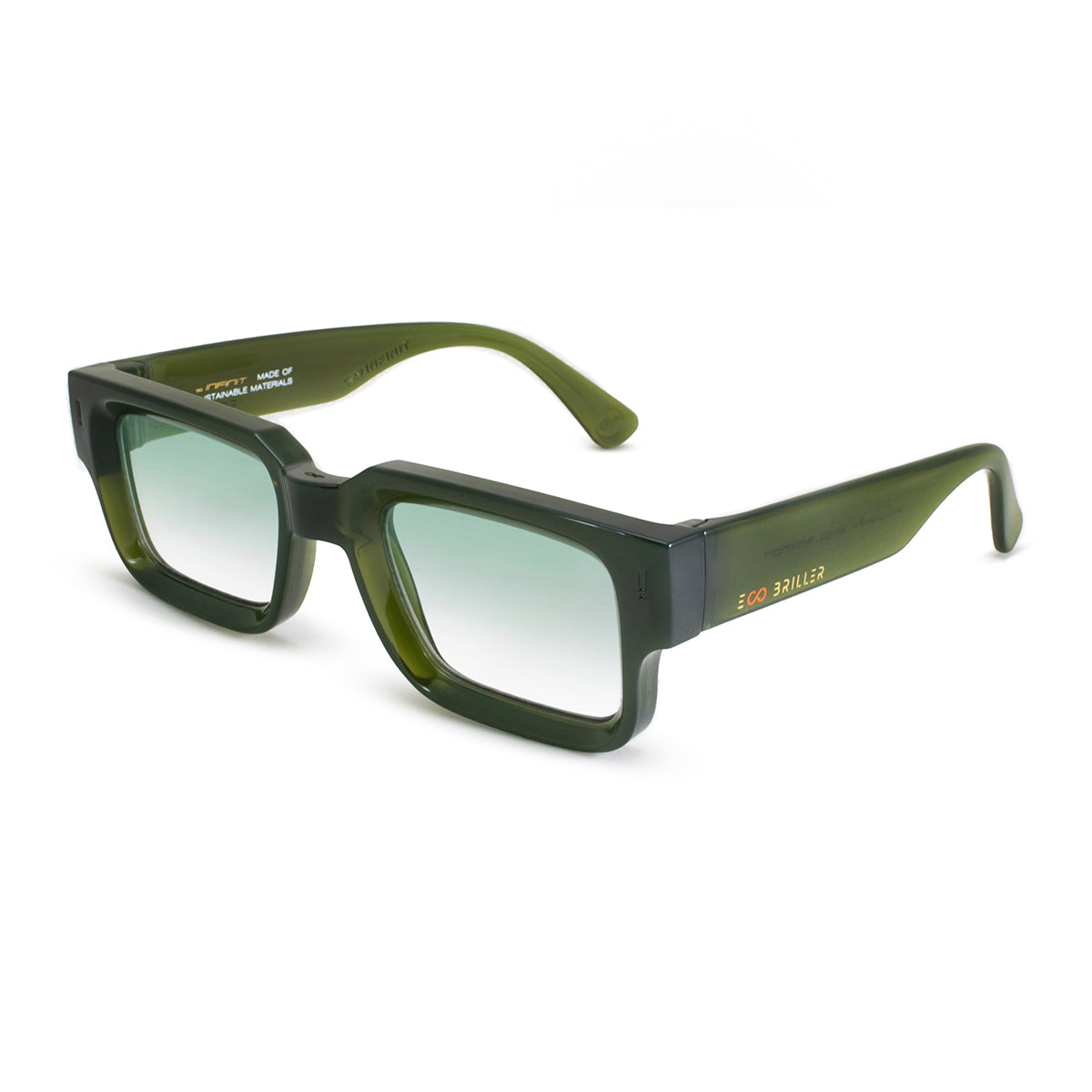 Óculos de sol Exclamation - Verde azeitona - Lente verde degradada eco sustentável
