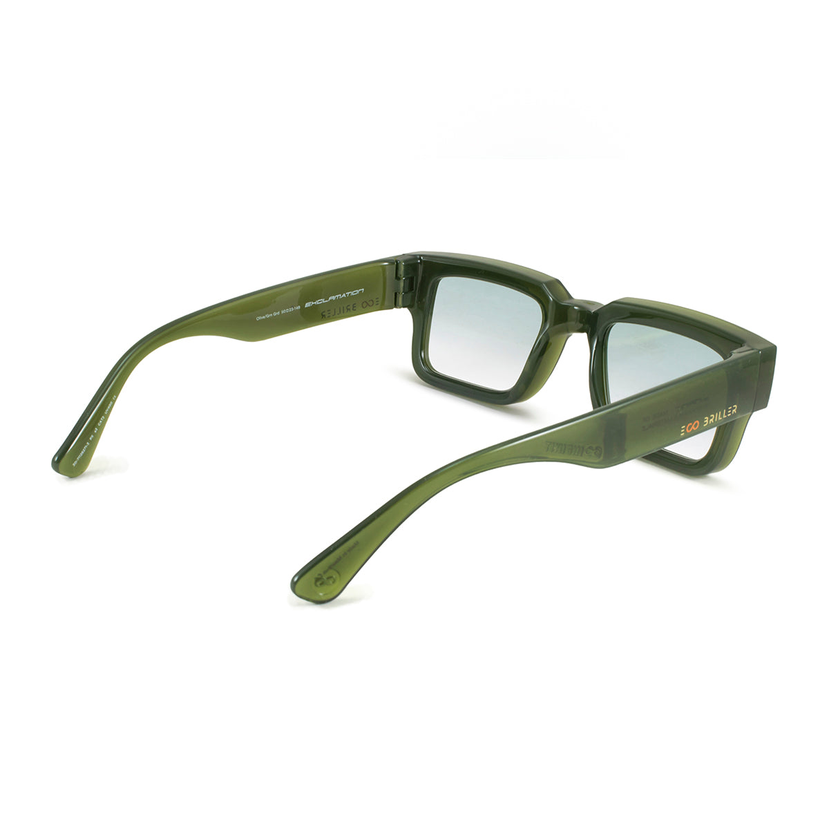 Óculos de sol Exclamation - Verde azeitona - Lente verde degradada eco sustentável