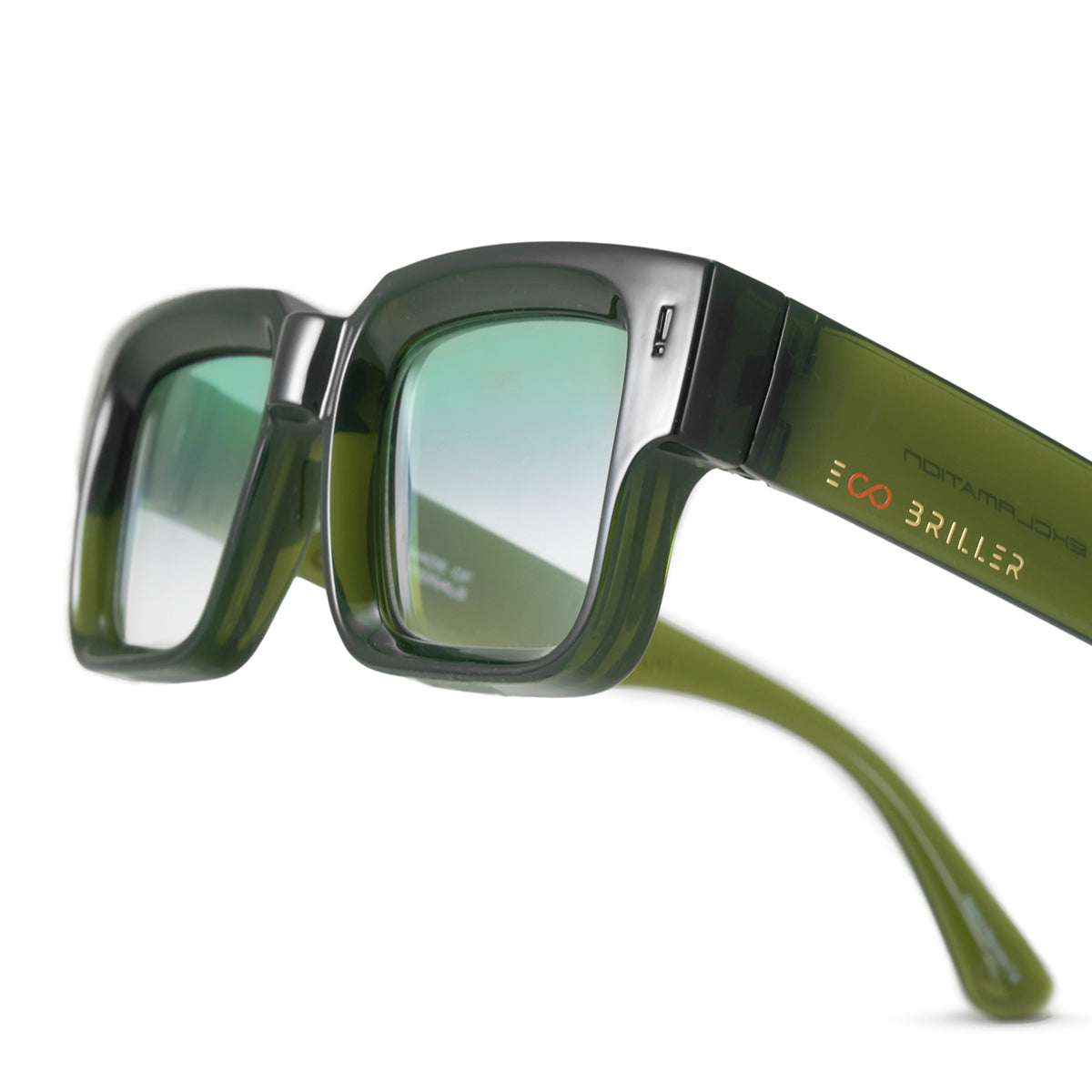 Óculos de sol Exclamation - Verde azeitona - Lente verde degradada eco sustentável