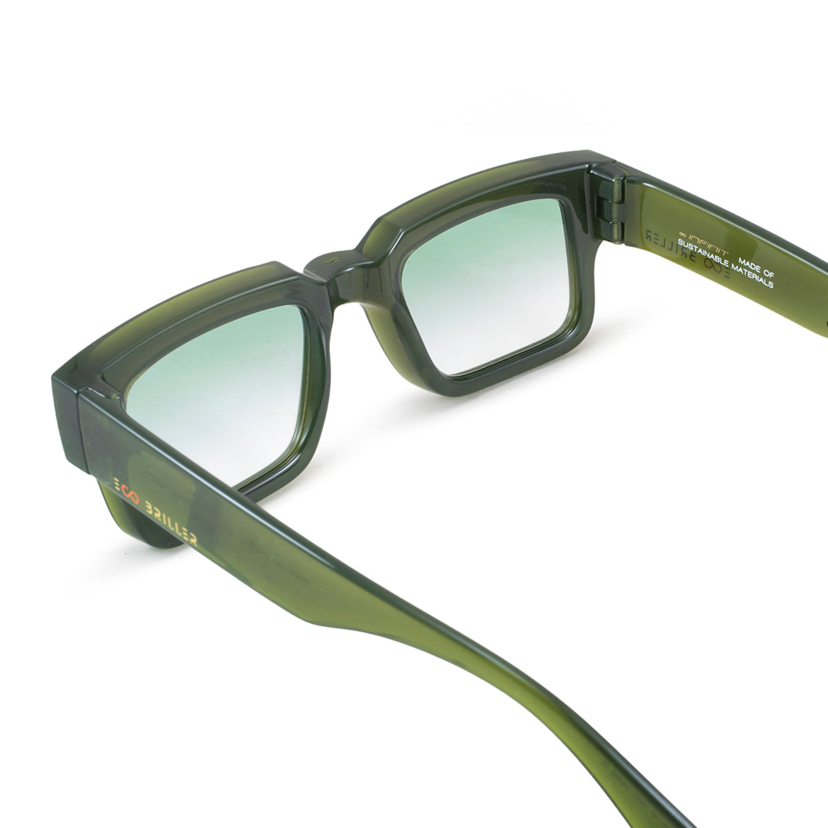 Óculos de sol Exclamation - Verde azeitona - Lente verde degradada eco sustentável