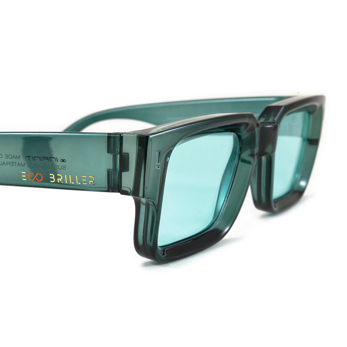Óculos de sol Exclamation - Azul Gasolina - Lente turquesa eco sustentável