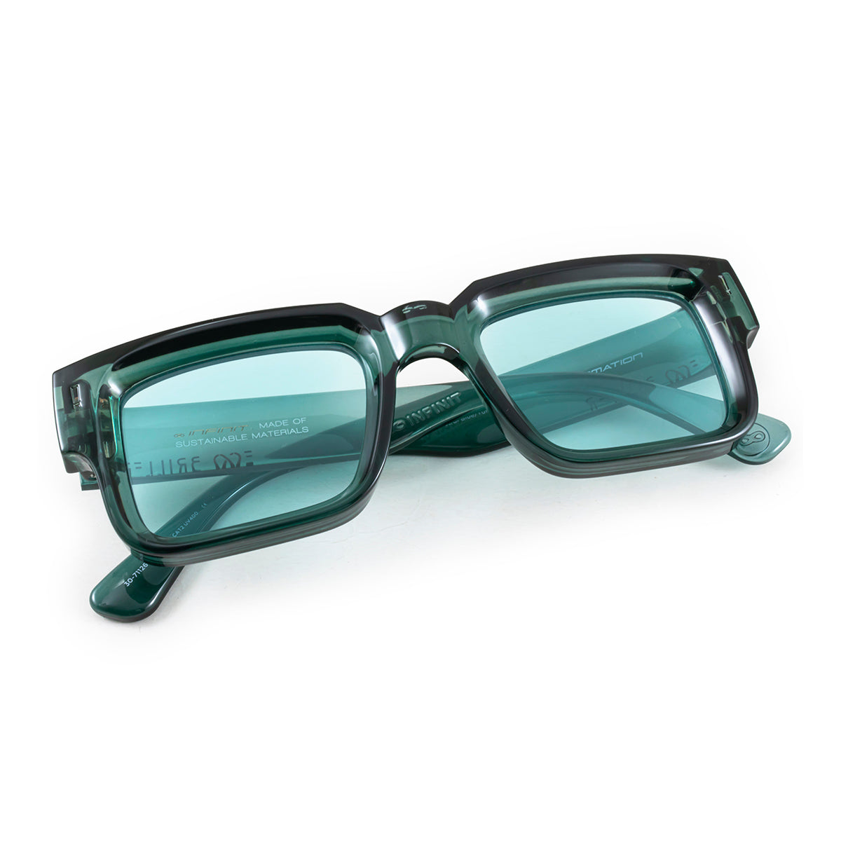 Óculos de sol Exclamation - Azul Gasolina - Lente turquesa eco sustentável
