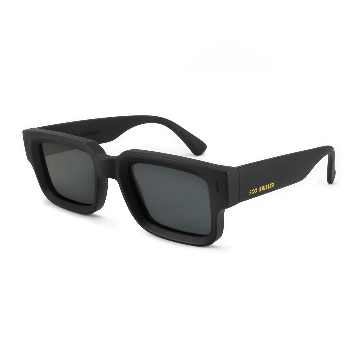 Óculos de sol Exclamation - Preto Fosco - Lente cinza eco sustentável