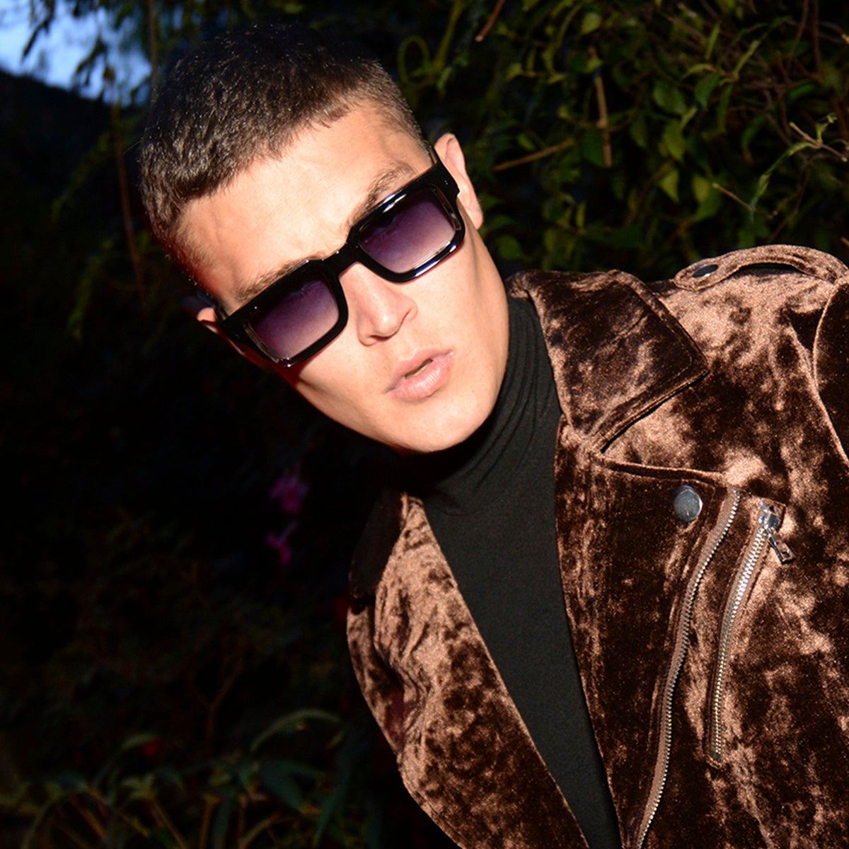 Óculos de sol EXCLAMATION - Preto Brilhante - Lente Gradiente Oceano