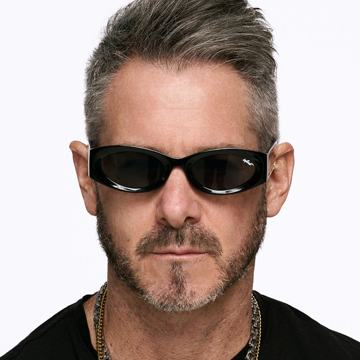 ÓCULOS DE SOL Florida - Preto Brilhante - Lente Cinza