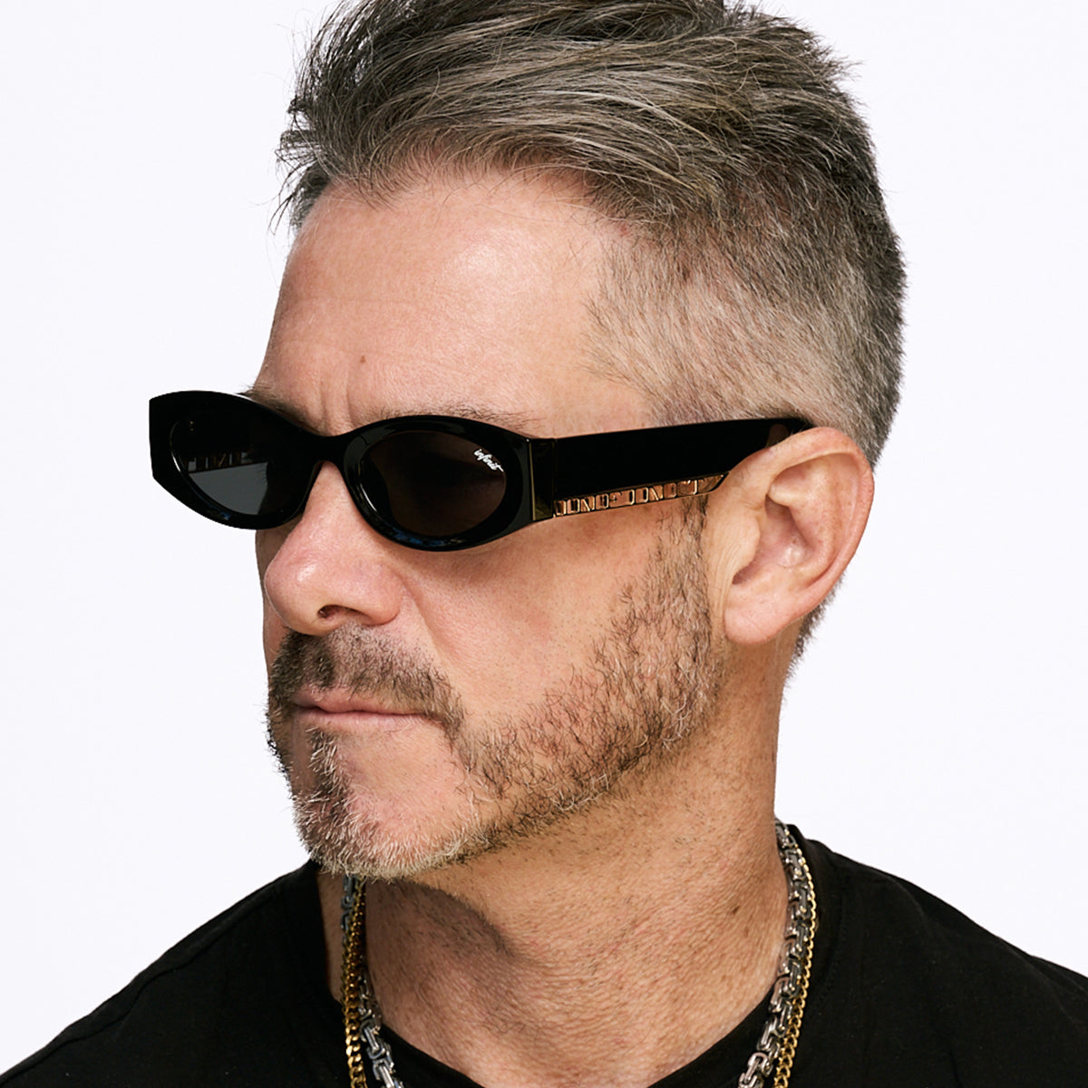 ÓCULOS DE SOL Florida - Preto Brilhante - Lente Cinza