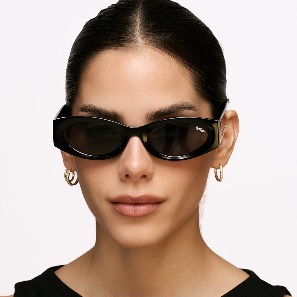 ÓCULOS DE SOL Florida - Preto Brilhante - Lente Cinza