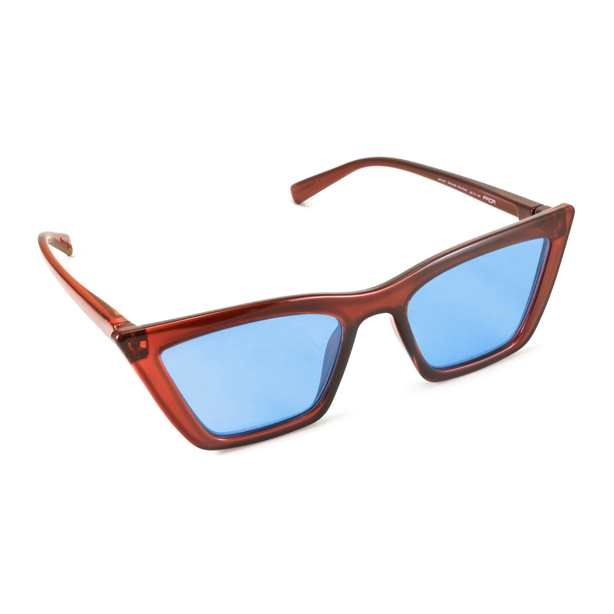 Óculos de Sol Frida - Chocolate - Lente Azul Claro