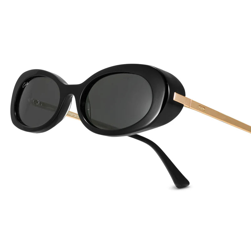 Óculos de sol Genova - Preto Brilhante - Lente Polarizada Cinza