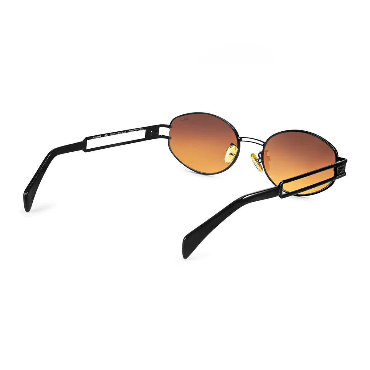 ÓCULOS DE SOL Georgia - Preto Brilhante - Lente Ambar