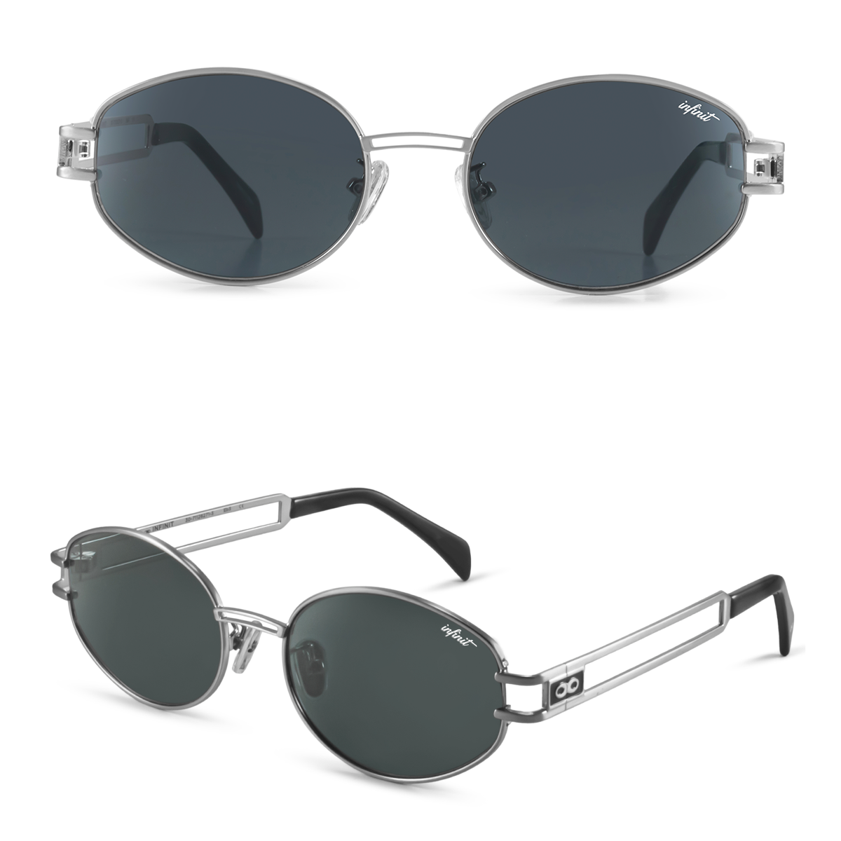 ÓCULOS DE SOL Georgia - Prata - Lente Cinza