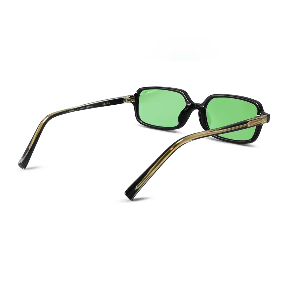 ÓCULOS DE SOL Glyze - Preto Brilhante - Lente Verde