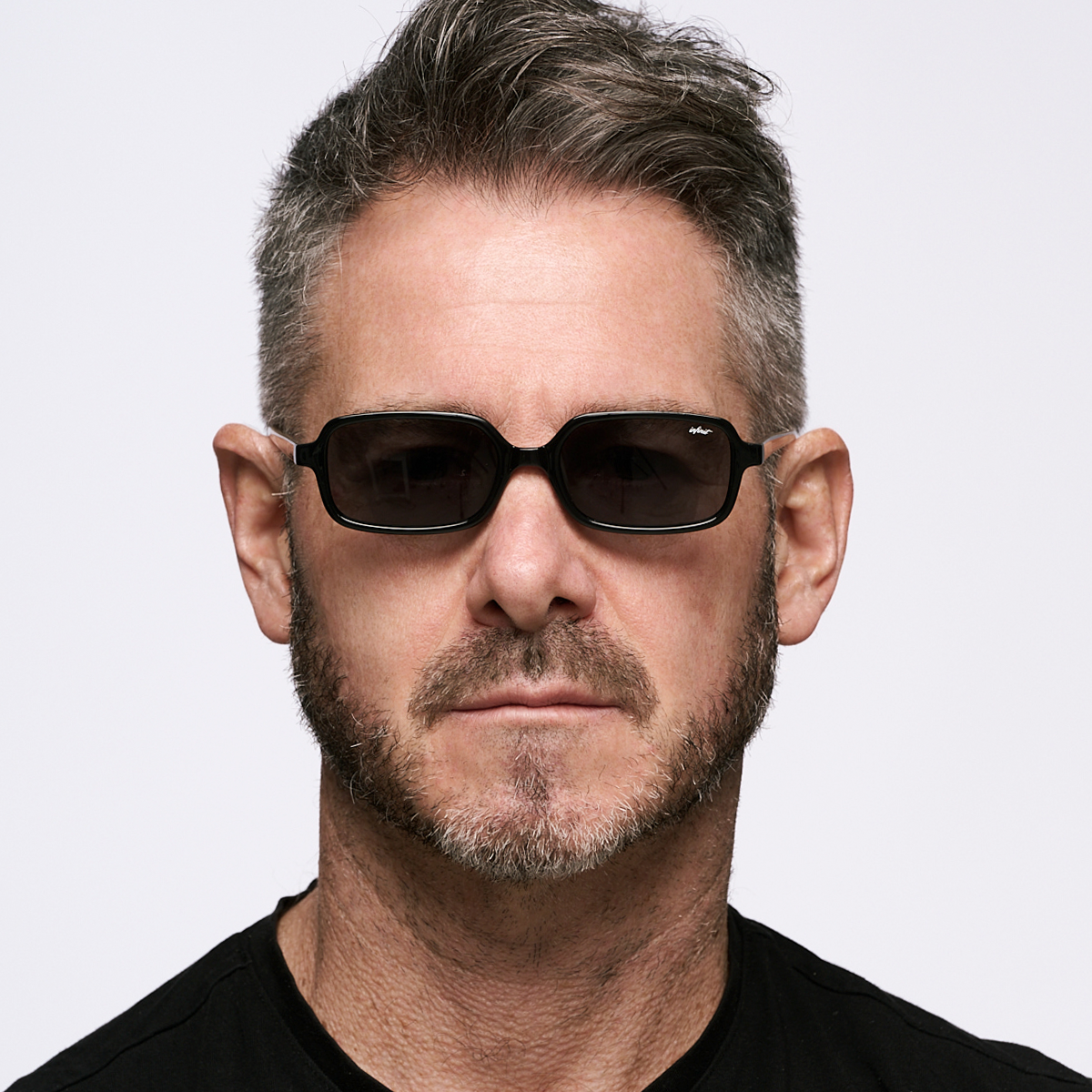 ÓCULOS DE SOL Glyze - Preto Brilhante - Lente Cinza