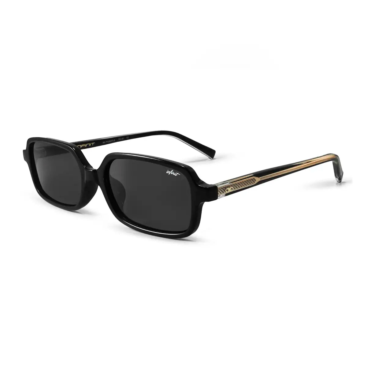 ÓCULOS DE SOL Glyze - Preto Brilhante - Lente Cinza