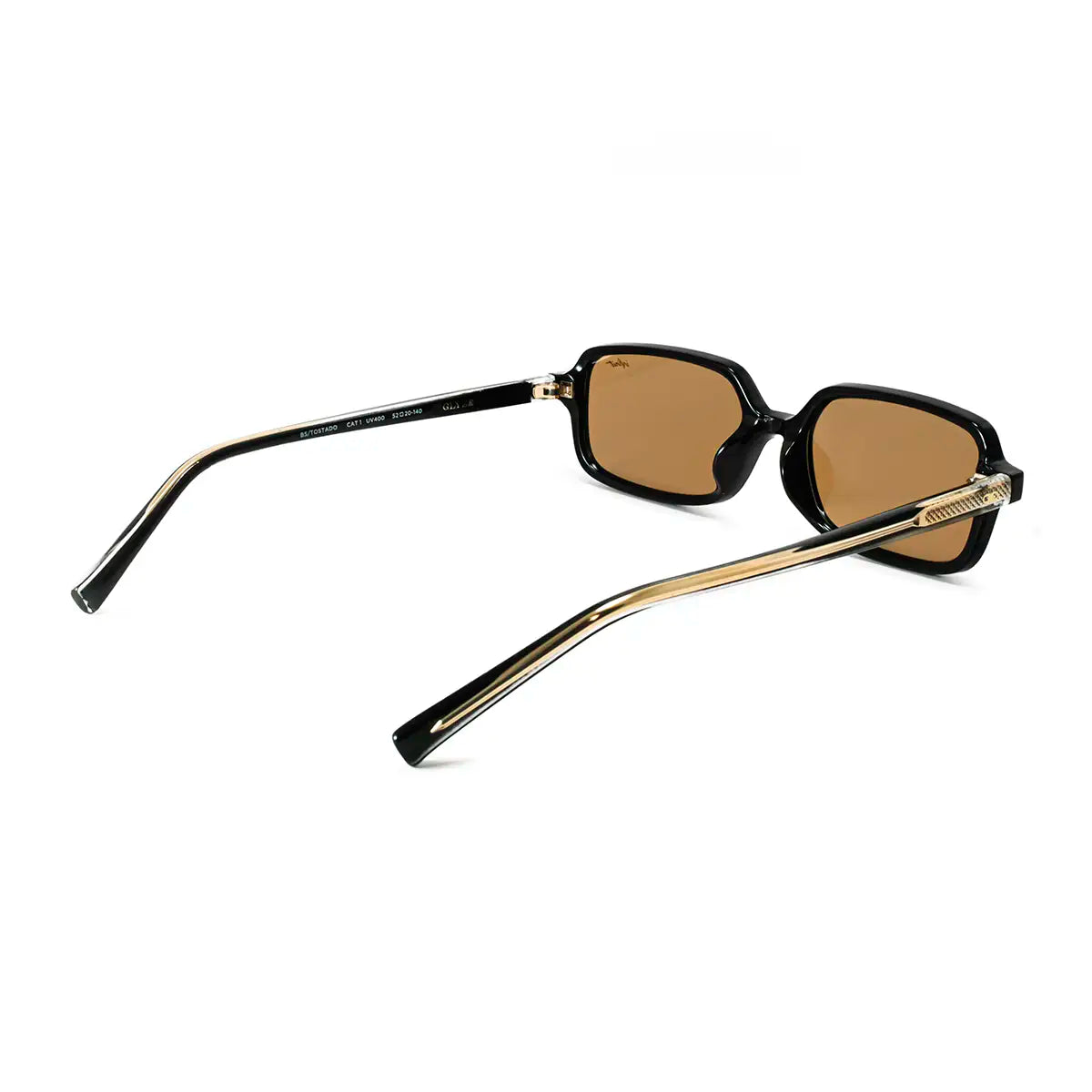 ÓCULOS DE SOL Glyze - Preto Brilhante - Lente Chá