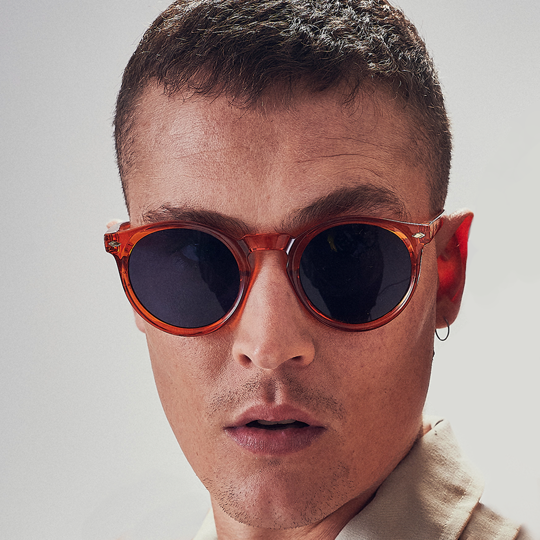 Óculos de sol Holbox - Cristal Caramelo - Lente Azul