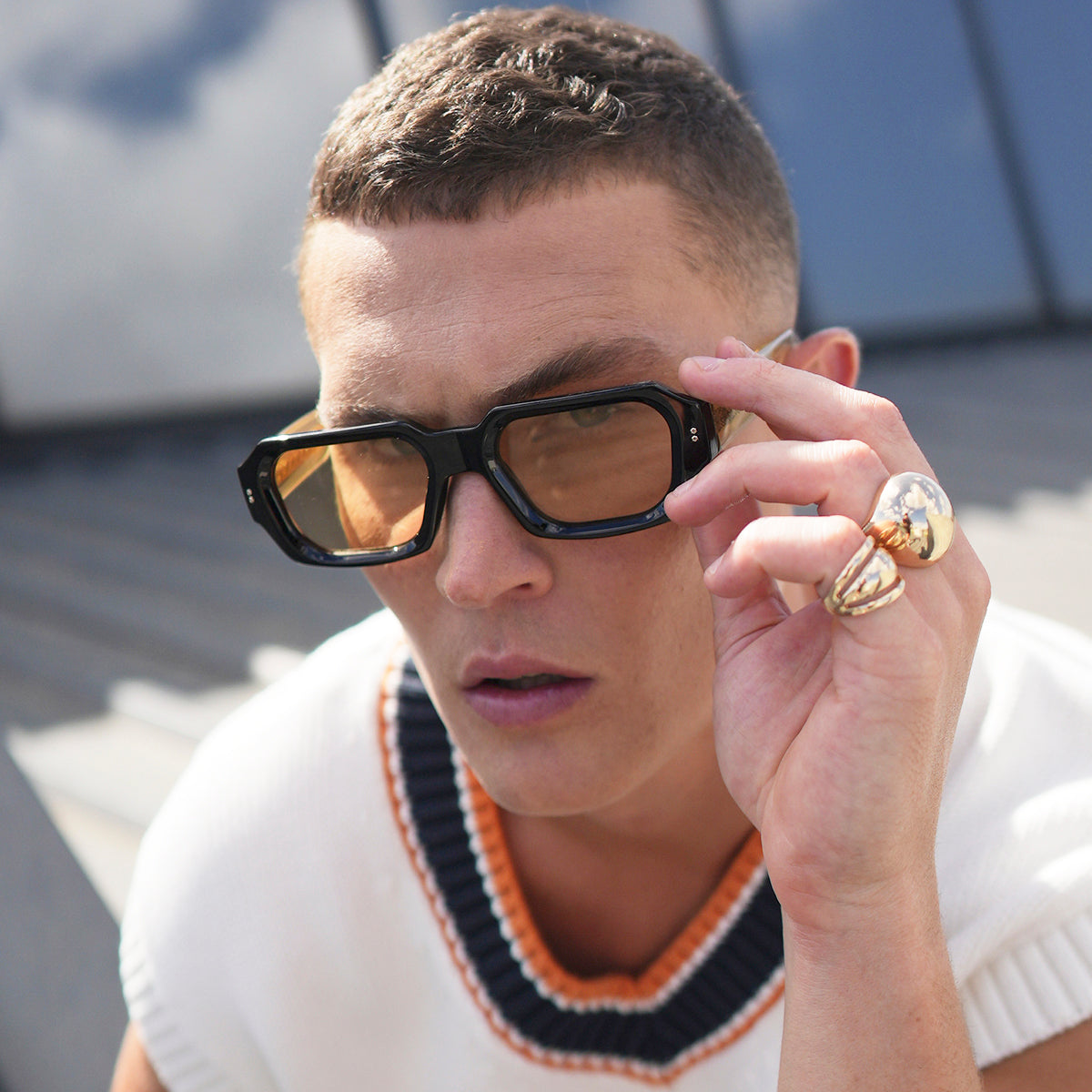 Óculos de sol Bronx - Preto Brilhante Torrada - Lente Torrada