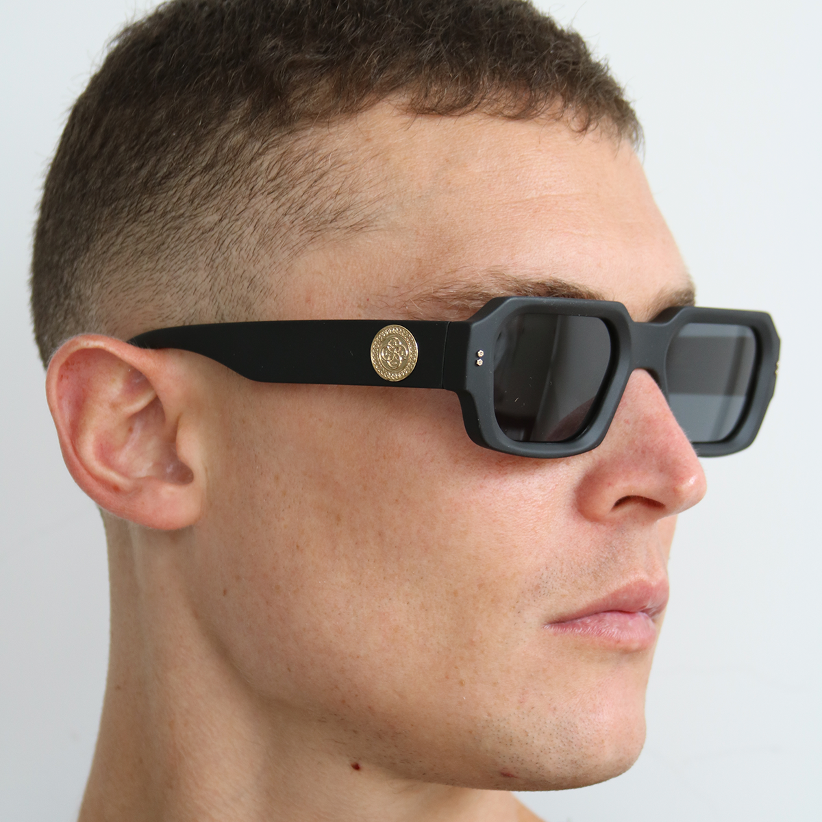 Óculos de sol Bronx Premium Series - Preto Fosco Uroboro - Lente Cinza